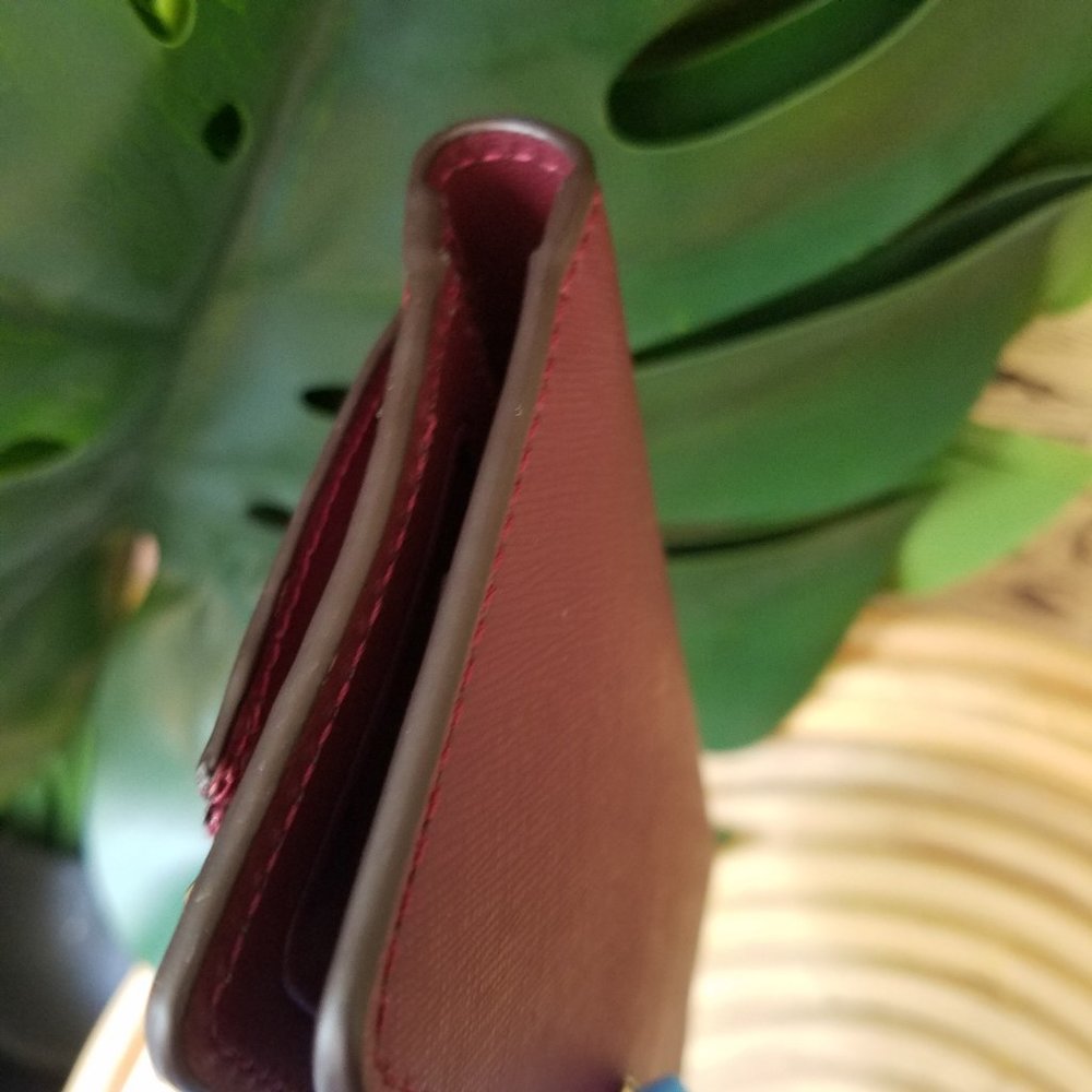 Large Slim Cameron Bifold Wallet Cherry Kate Spade - Picture 4 of 8